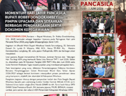 BUPATI ROBBY DONDOKAMBEY PIMPIN UPACARA HARI LAHIR PANCASILA 2026
