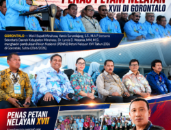Wabup Vanda dan Sekda Minahasa Hadiri Pembukaan PENAS Petani Nelayan XVII di Gorontalo