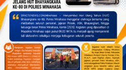 Olahraga Bersama Warnai Semangat Kebersamaan Jelang HUT Bhayangkara ke-80 di Polres Minahasa