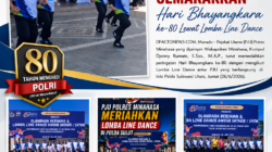 PJU Polres Minahasa Semarakkan Hari Bhayangkara ke-80 Lewat Lomba Line Dance