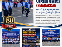 PJU Polres Minahasa Semarakkan Hari Bhayangkara ke-80 Lewat Lomba Line Dance
