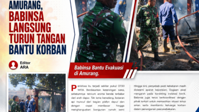 Si Jago Merah Mengamuk di Amurang, Babinsa Langsung Turun Tangan Bantu Korban