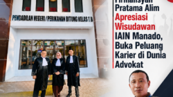 Firmansyah Pratama Alim Apresiasi Wisudawan IAIN Manado, Buka Peluang Karier di Dunia Advokat
