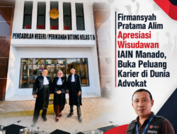 Firmansyah Pratama Alim Apresiasi Wisudawan IAIN Manado, Buka Peluang Karier di Dunia Advokat