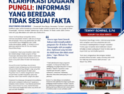 HUKUM TUA BORGO KLARIFIKASI DUGAAN PUNGLI: INFORMASI YANG BEREDAR TIDAK SESUAI FAKTA
