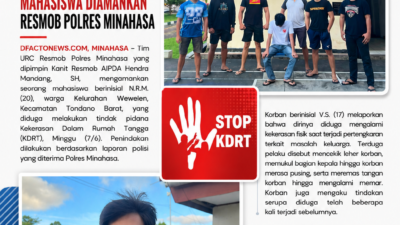 Resmob Minahasa Amankan Mahasiswa Terduga Pelaku KDRT
