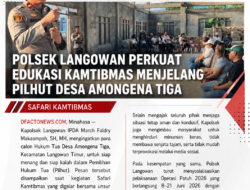 Polsek Langowan Perkuat Edukasi Kamtibmas Menjelang Pilhut Desa Amongena Tiga