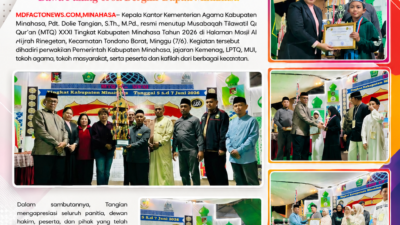 MTQ XXXI Minahasa Resmi Ditutup, Tondano Barat Raih Juara Umum
