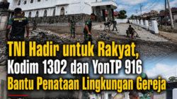 Kodim 1302/Minahasa dan YonTP 916/Bara Sakti Turun Tangan, Lingkungan Gereja Makin Nyaman