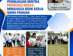 Wabup Vanda Pimpin Peninjauan Sentra Produksi Beras, Minahasa Bidik Kerja Sama Pangan