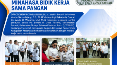 Wabup Vanda Pimpin Peninjauan Sentra Produksi Beras, Minahasa Bidik Kerja Sama Pangan