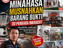 Eksekusi Tuntas, Kejari Minahasa Musnahkan Barang Bukti 20 Perkara Inkracht