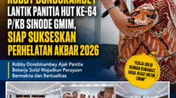 Bupati Minahasa Robby Dondokambey Lantik Panitia HUT ke-64 P/KB Sinode GMIM, Siap Sukseskan Perhelatan Akbar 2026