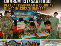Kunjungan Kerja ke Kodim 1302/Minahasa, Danrem 131/Santiago Tekankan Profesionalisme dan Soliditas Prajurit