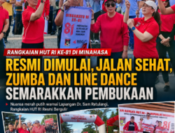 Rangkaian HUT RI Ke-81 di Minahasa Resmi Dimulai, Jalan Sehat, Zumba dan Line Dance Semarakkan Pembukaan