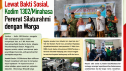 Lewat Bakti Sosial, Kodim 1302/Minahasa Pererat Silaturahmi dengan Warga