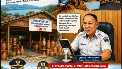Pulutan Jadi Desa Pertama di Minahasa Lunas PBB-P2 2026