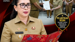 RONNY SUWARNO RESMI JADI SEKRETARIS DISPORA MINAHASA, WABUP VASUNG AMBIL JANJI JABATAN