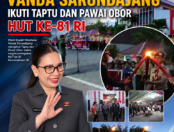 Wabup Vanda Sarundajang Ikuti Taptu dan Pawai Obor HUT ke-81 RI