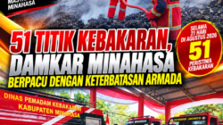 51 Titik Kebakaran, Damkar Minahasa Berpacu dengan Keterbatasan Armada