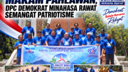 25 TAHUN DEMOKRAT: BERSIH-BERSIH MAKAM PAHLAWAN, DPC DEMOKRAT MINAHASA RAWAT SEMANGAT PATRIOTISME
