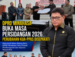 DPRD Minahasa Buka Masa Persidangan 1 2026, Perubahan KUA-PPAS Disepakati