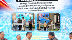 BUPATI MINAHASA ROBBY DONDOKAMBEY TEKEN MOU PENGUATAN HAM