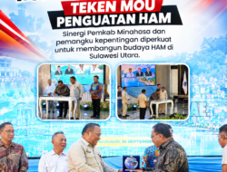 BUPATI MINAHASA ROBBY DONDOKAMBEY TEKEN MOU PENGUATAN HAM
