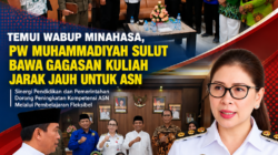 TEMUI WABUP MINAHASA, PW MUHAMMADIYAH SULUT BAWA GAGASAN KULIAH JARAK JAUH UNTUK ASN