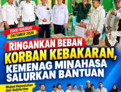 Ringankan Beban Korban Kebakaran, Kemenag Minahasa Salurkan Bantuan
